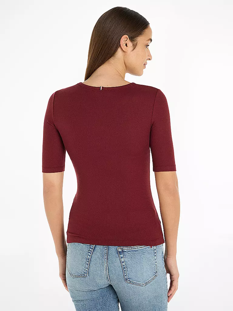 TOMMY HILFIGER T-Shirt dunkelrot