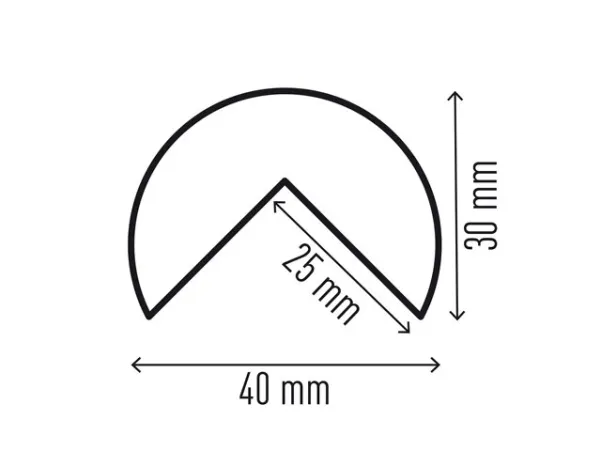 Durable C25R, Polyurethan (PU), Sort, Gul, Afrundet, 1000 mm, Kina
