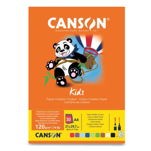 CANSON® Kids Kreativblock, farbiges Papier