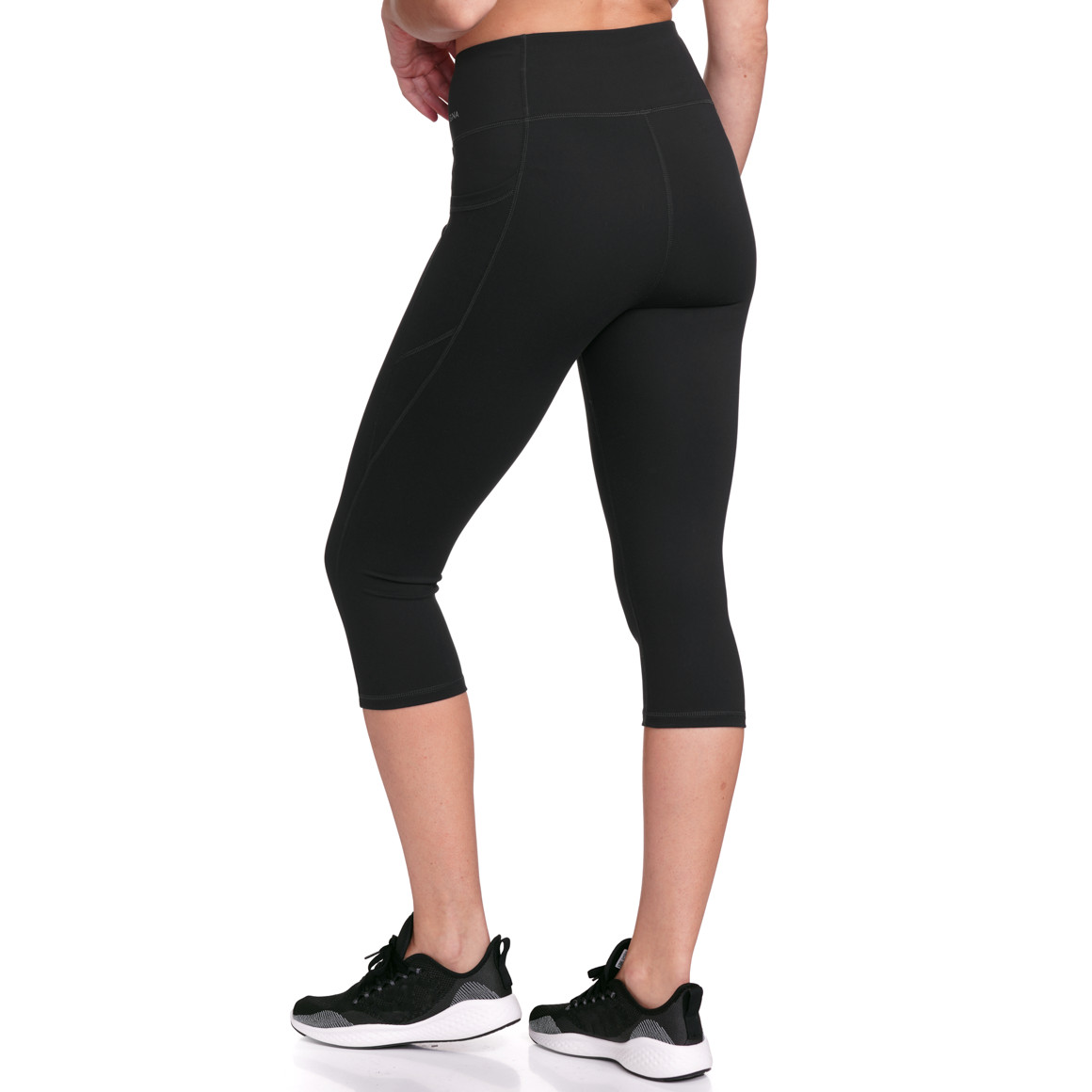 Gina Sports Damen Sport-Leggings in Capri-Länge schwarz