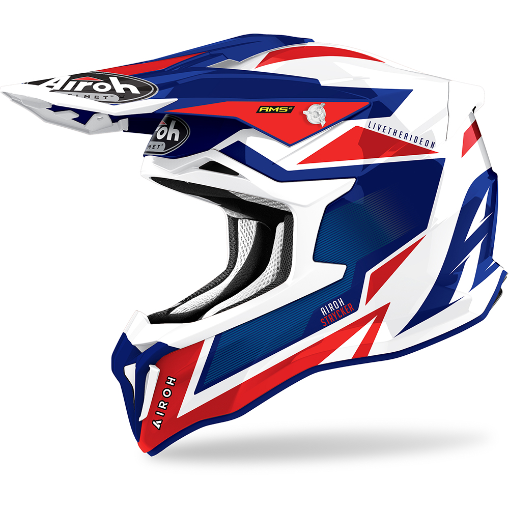 Airoh - Casque Strycker Axe Bleu / Rouge / Blanc