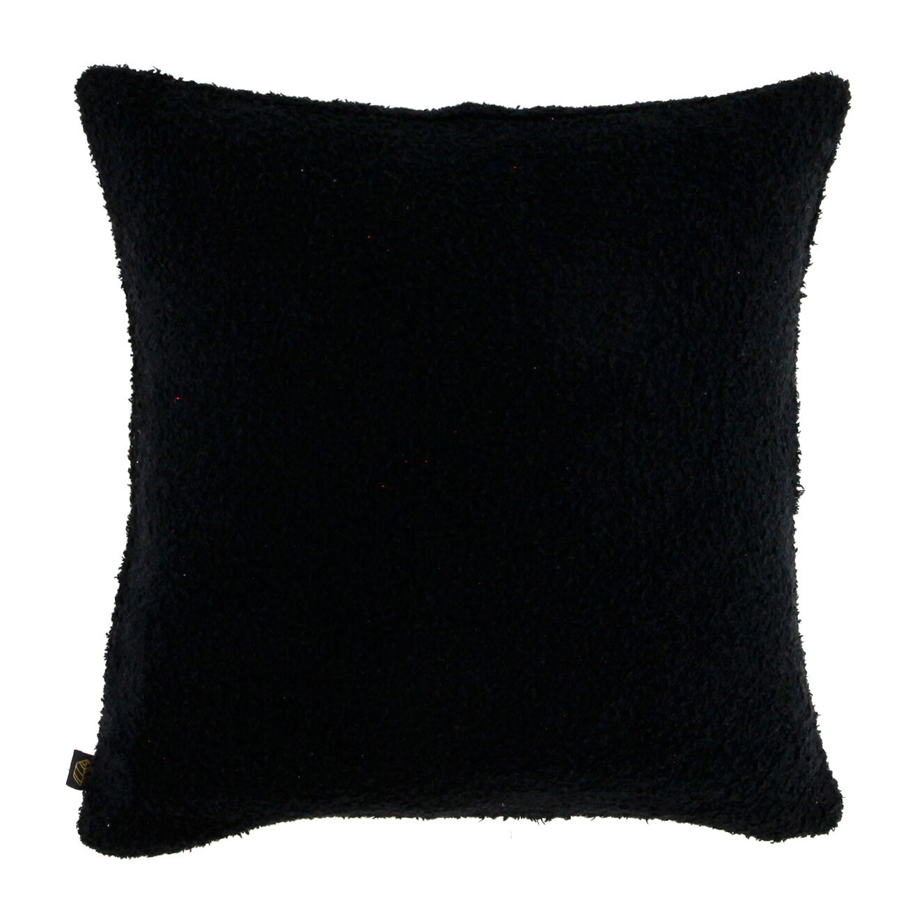 Haomy Housse de coussin bouclette Erode noire - 45x45 cm