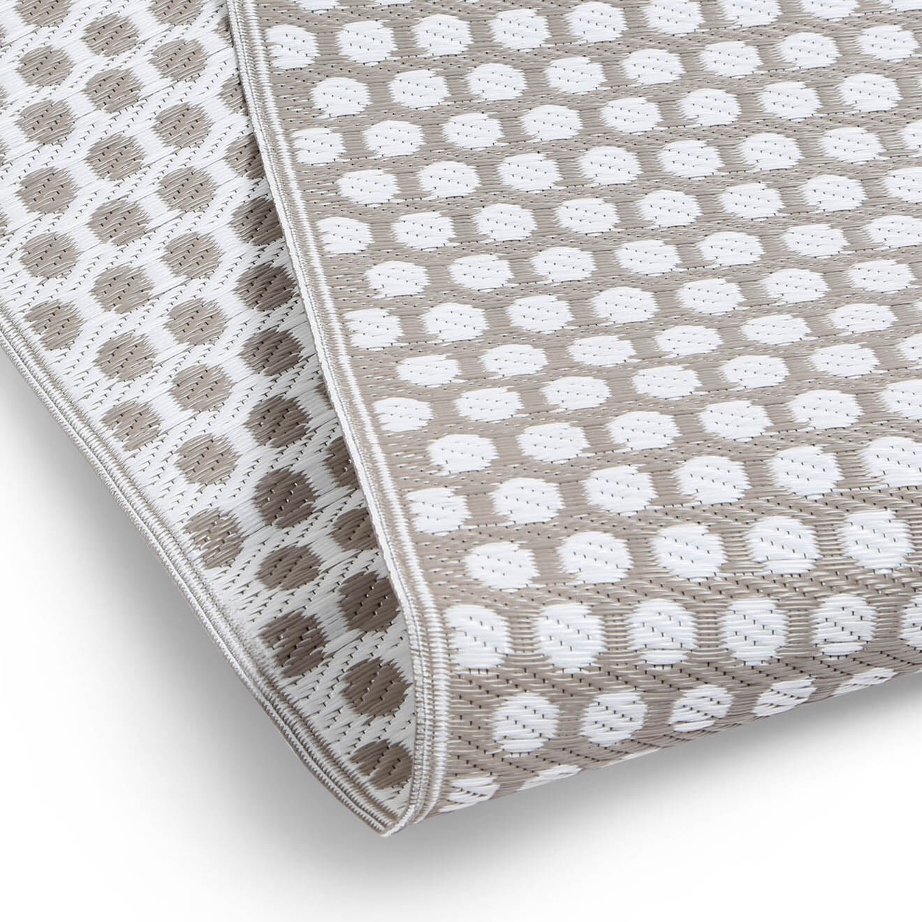 Pratik Garden Tapis extérieur manila blanc/beige - 160x240 cm