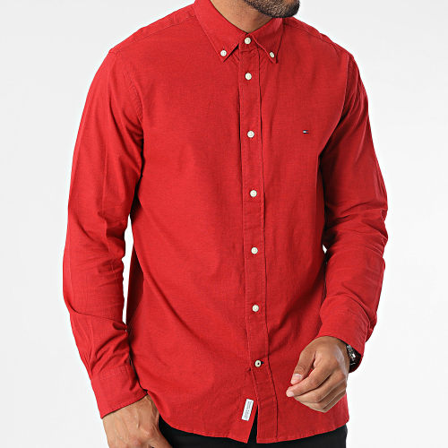 Chemise Manches Longues 9968 Rouge Chiné