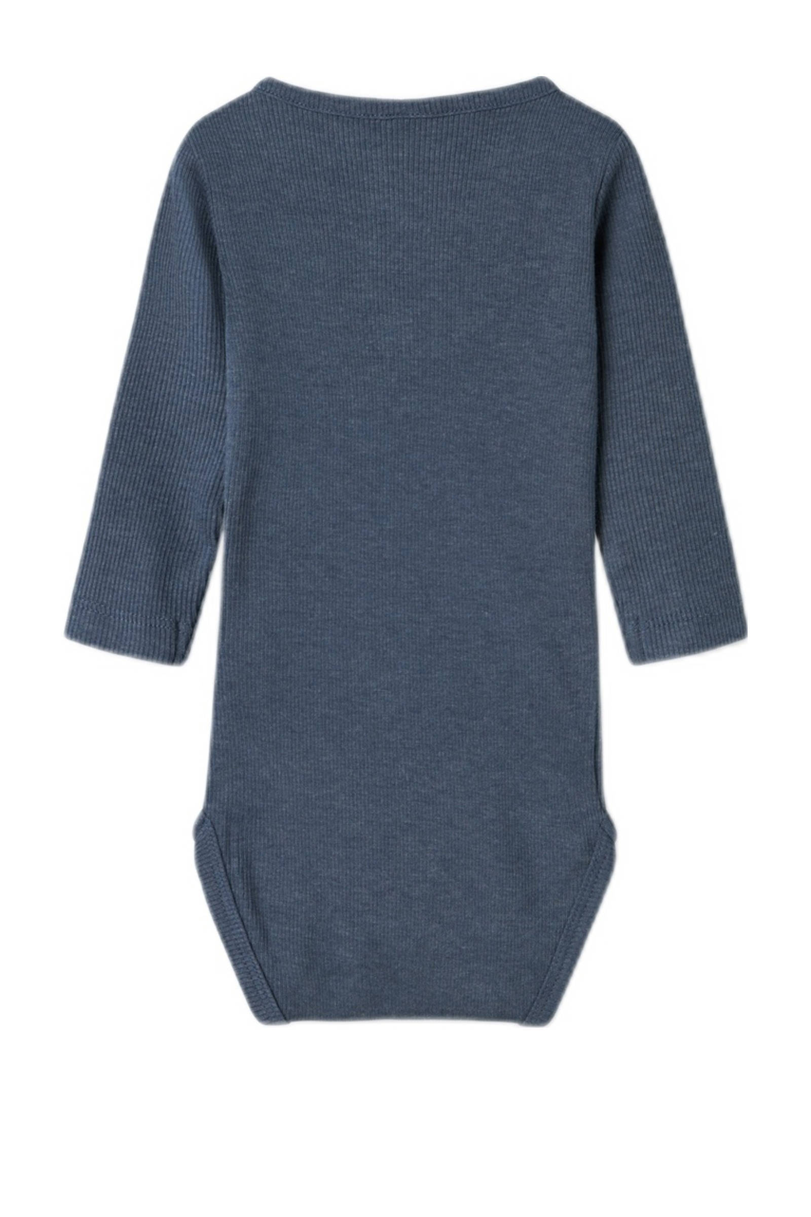 NAME IT ribgbreide romper NBMKAB blauw melange