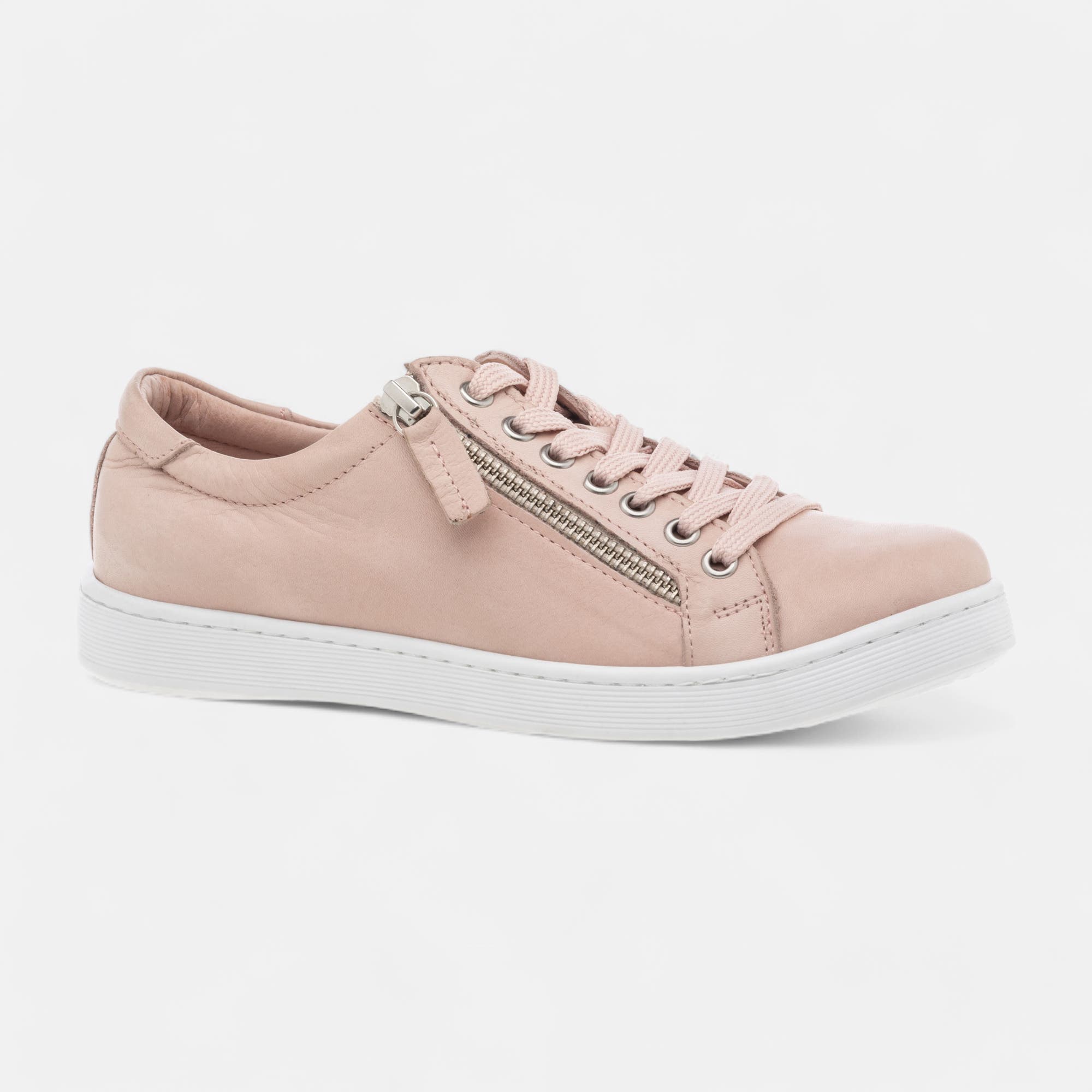 Baskets basses Femme en cuir rose