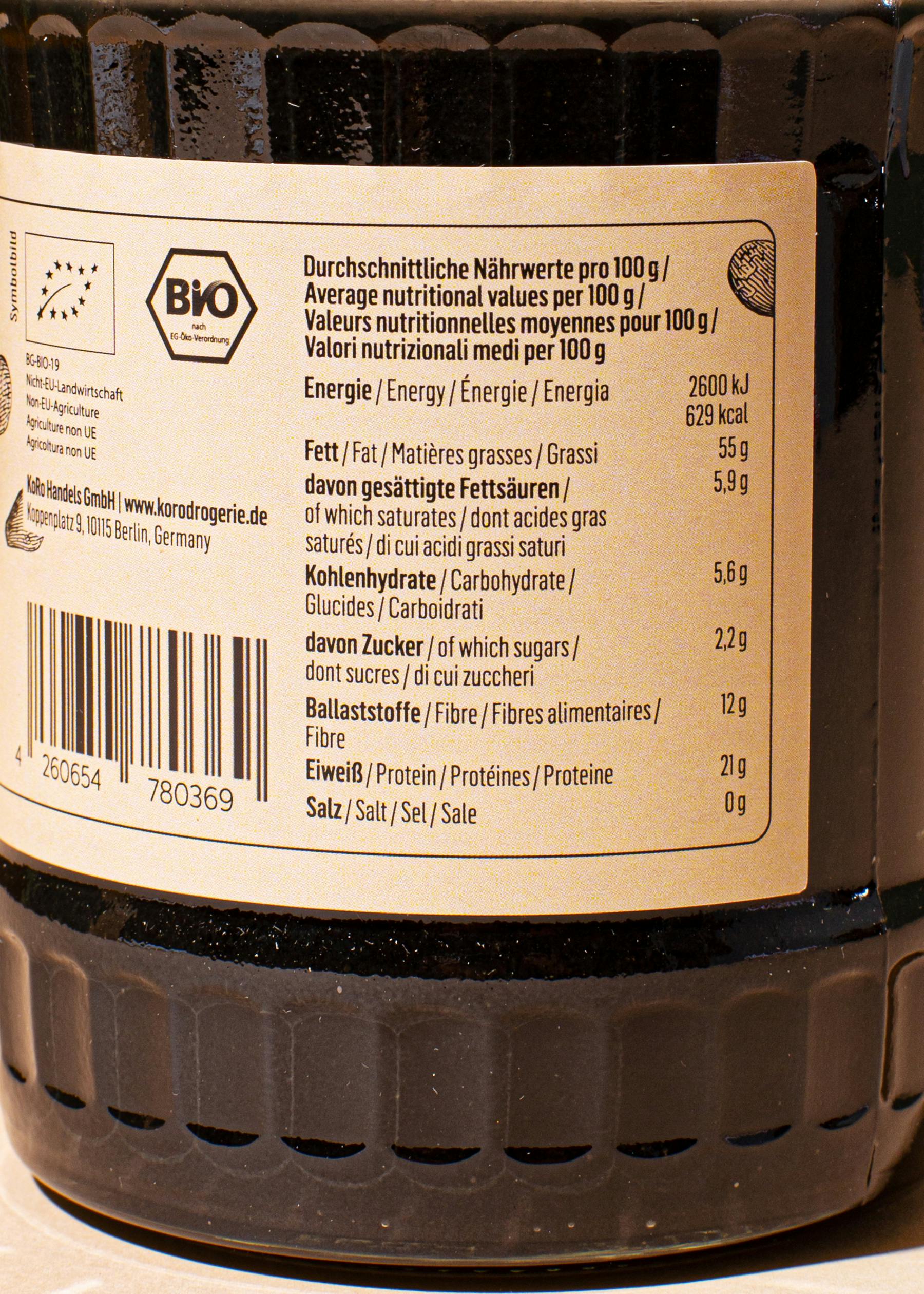 Schwarzes Bio Tahin 500 g
