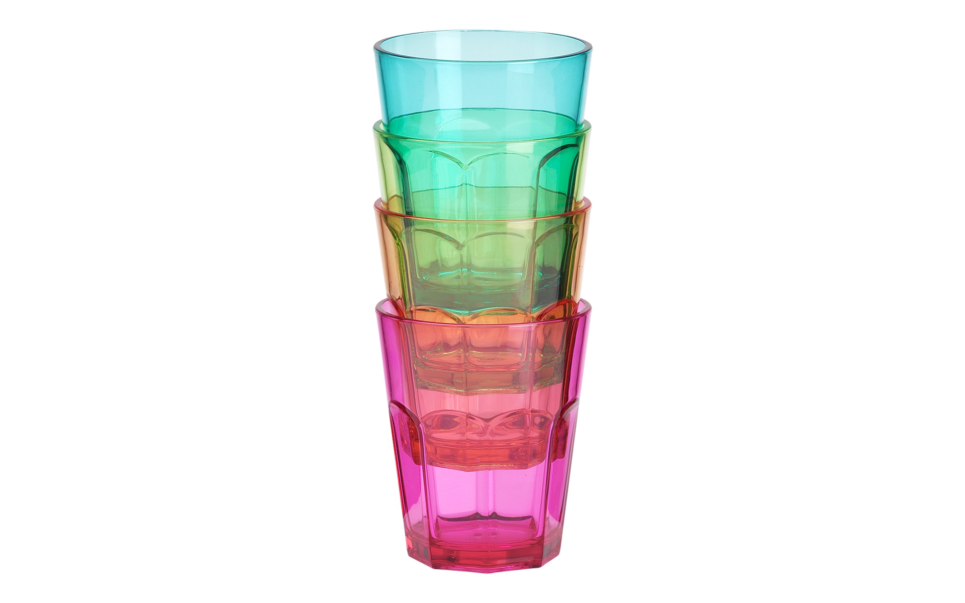 Trinkgläser Soda 340 ml 4er Set bunt