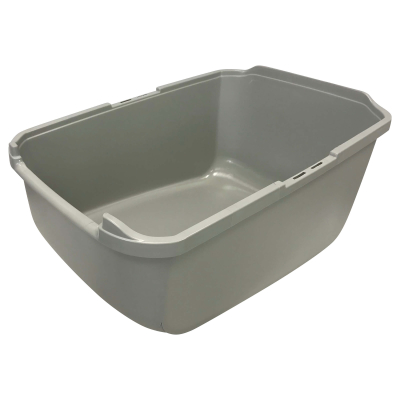 Catit Katzentoilette gross mit Abdeckung pink/weiss/grau