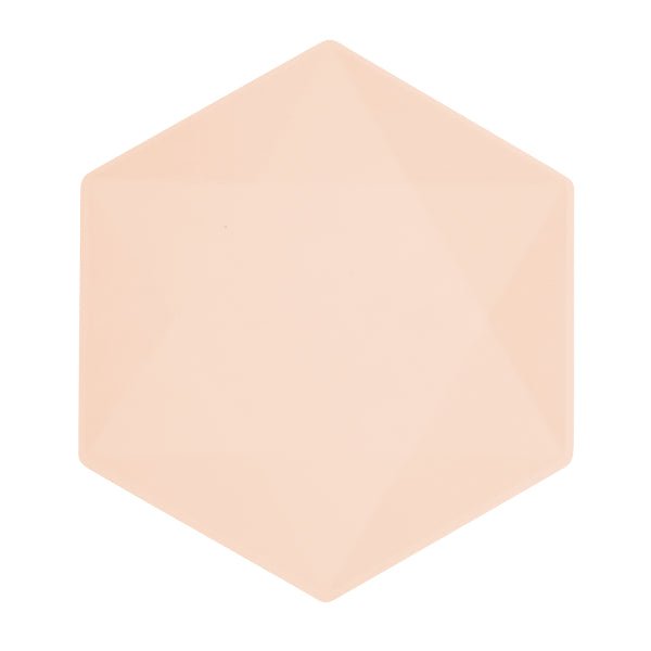 Oranje Cantaloupe Borden Zeshoek 26cm 6st