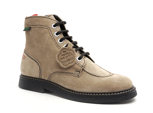 Kickers boots bottine plates femme kick legendary beige