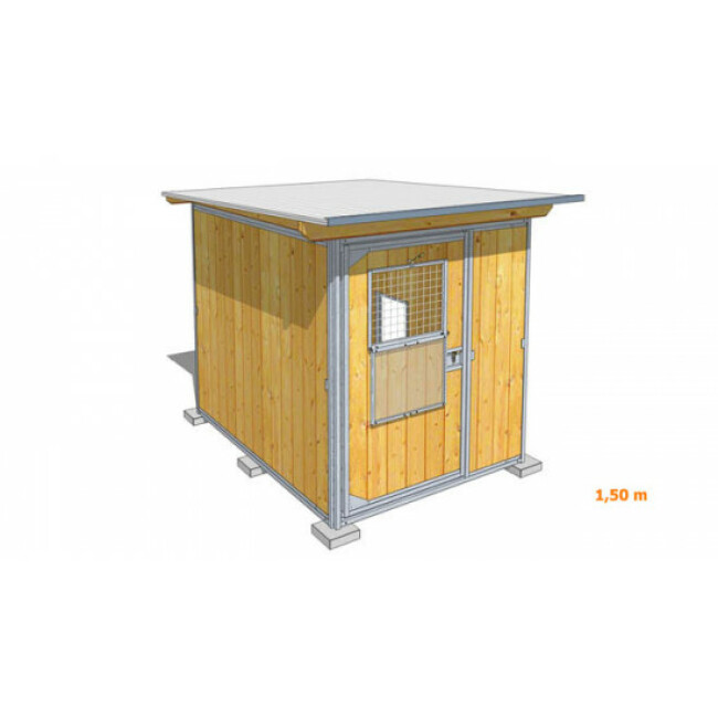 Poulailler durable en bois et métal avec 1 box