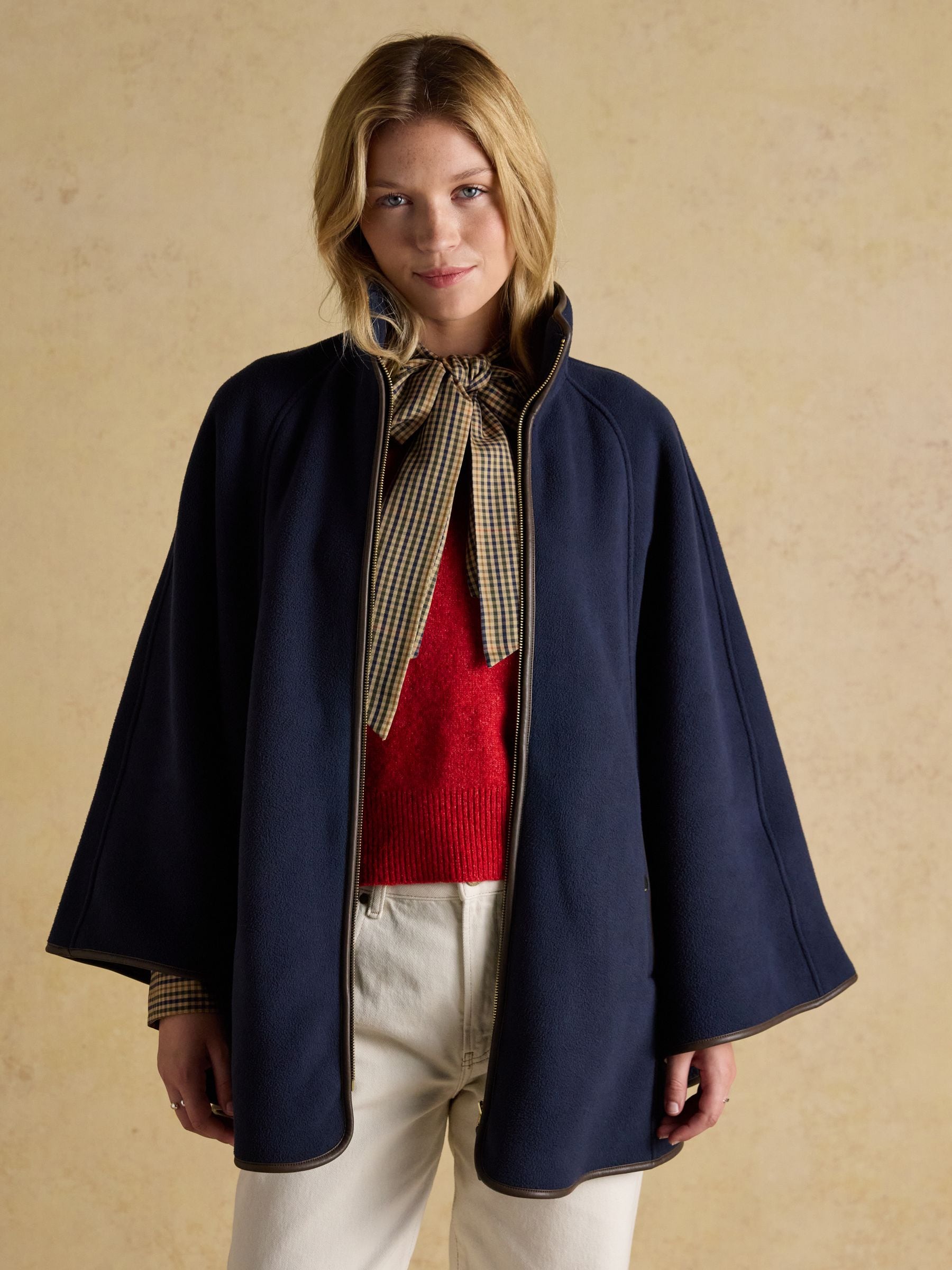 Joules Heritage Fleece Longline Cape
