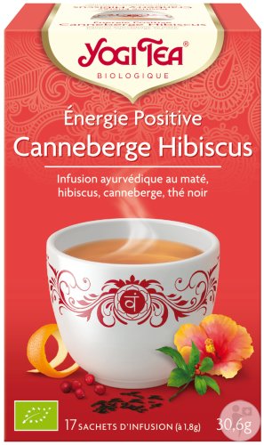 Yogi Tea Energie Positive Canneberge Hibiscus 17 Sachets Infusion
