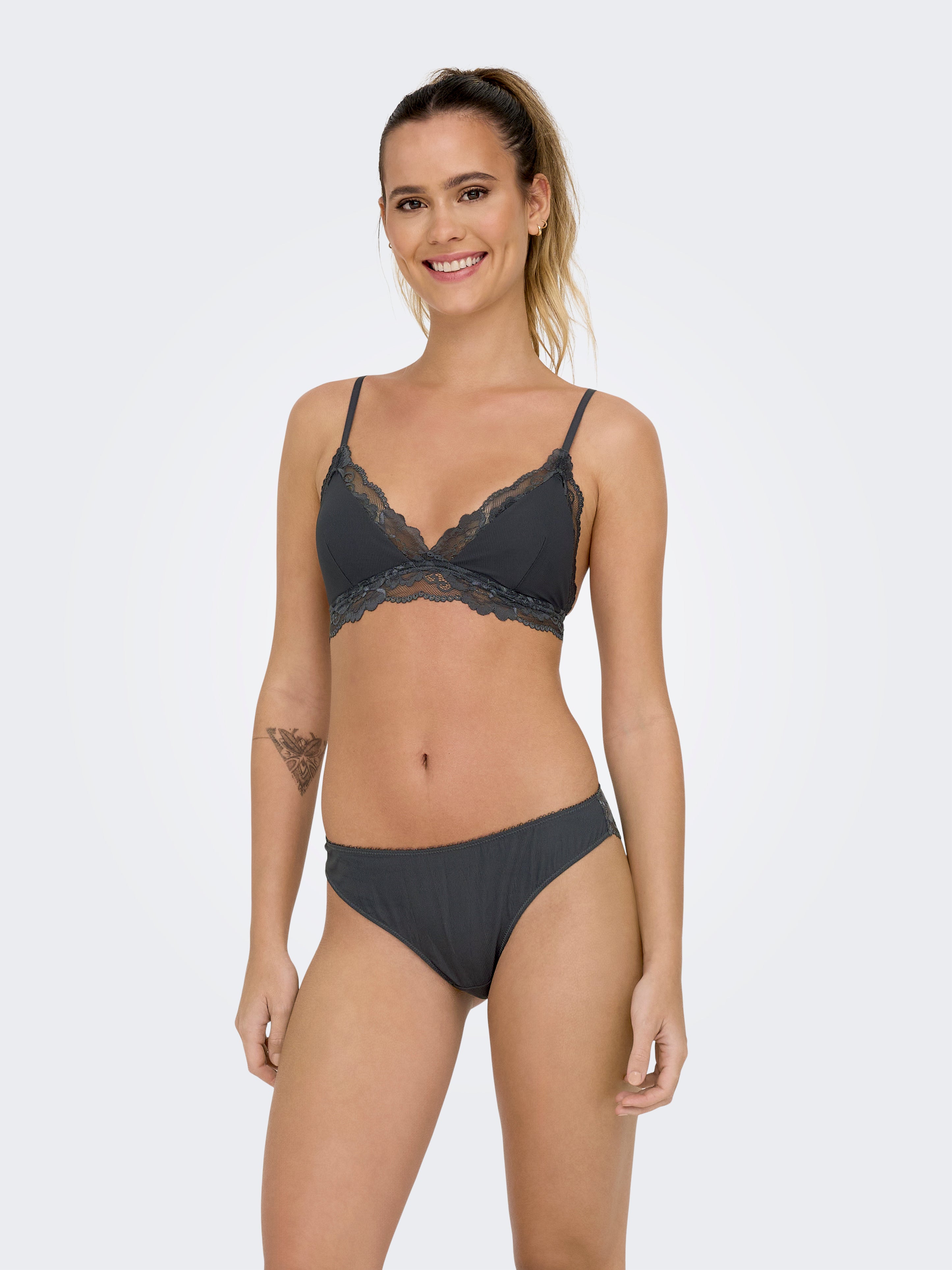 ONLELIZABETH Brasilianische Slips Asphalt