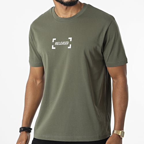 Tee Shirt Oversize Large Released Desert Vert Kaki