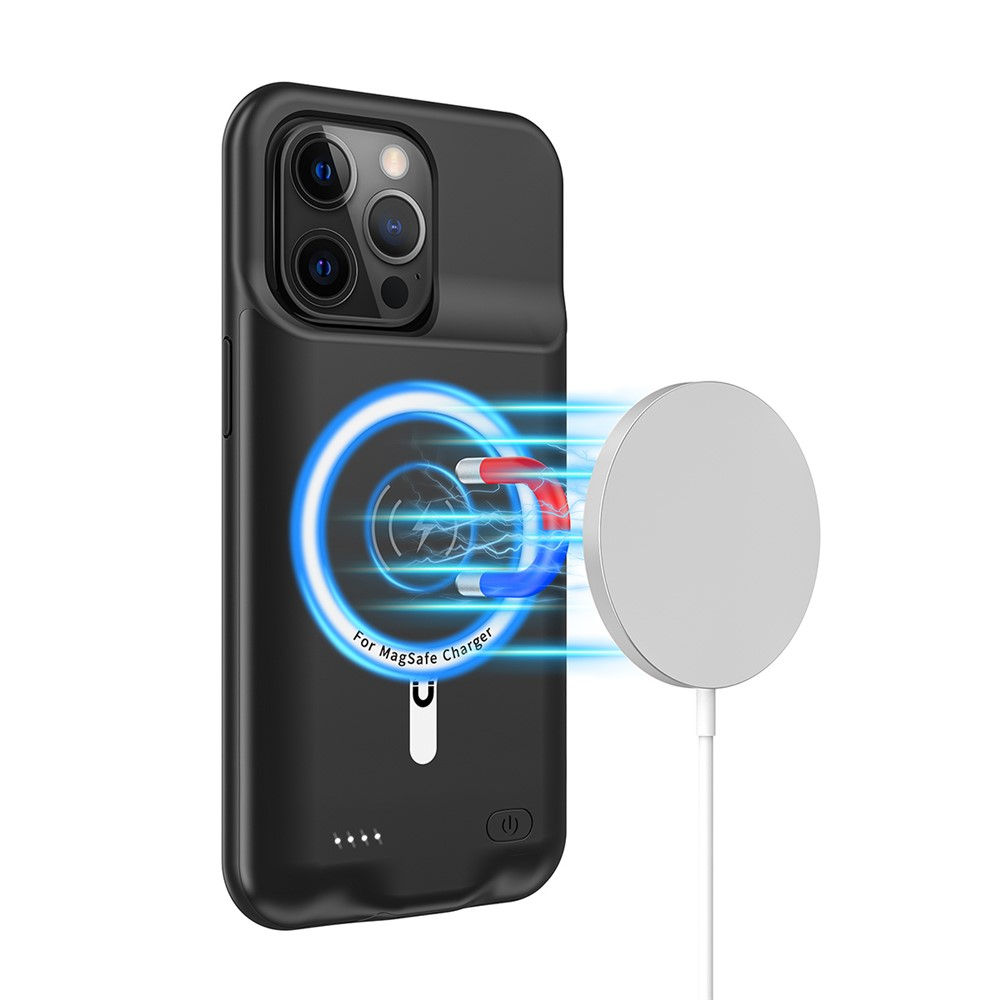iPhone 13 Pro Max MagSafe Backpack Akku Case Schutzhülle (8500mAh) - Schwarz