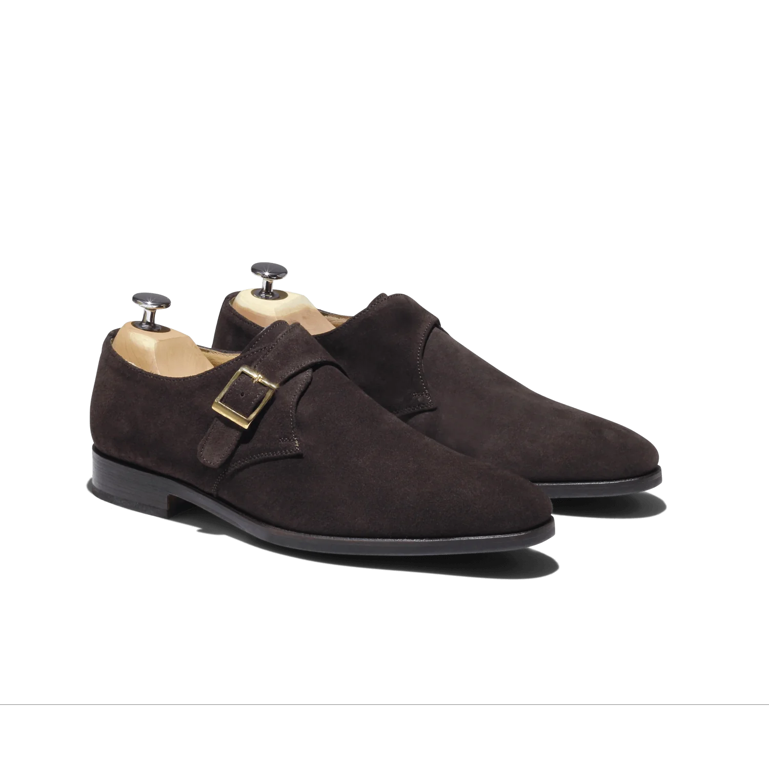 Sun-Chaussure à boucle en velours marron