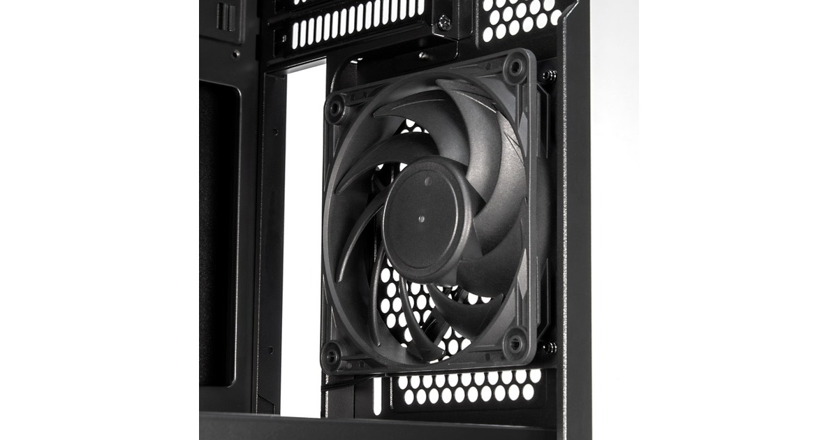 SilverStoneCS382 mini tower behuizing  (Zwart | 2x USB-A | 1x USB-C)