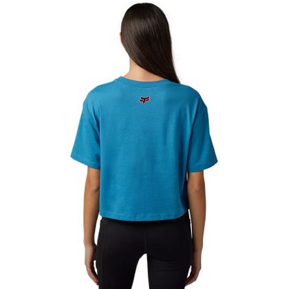 T-Shirt manches courtes Fox MORPHIC CROP TOP - Bleu