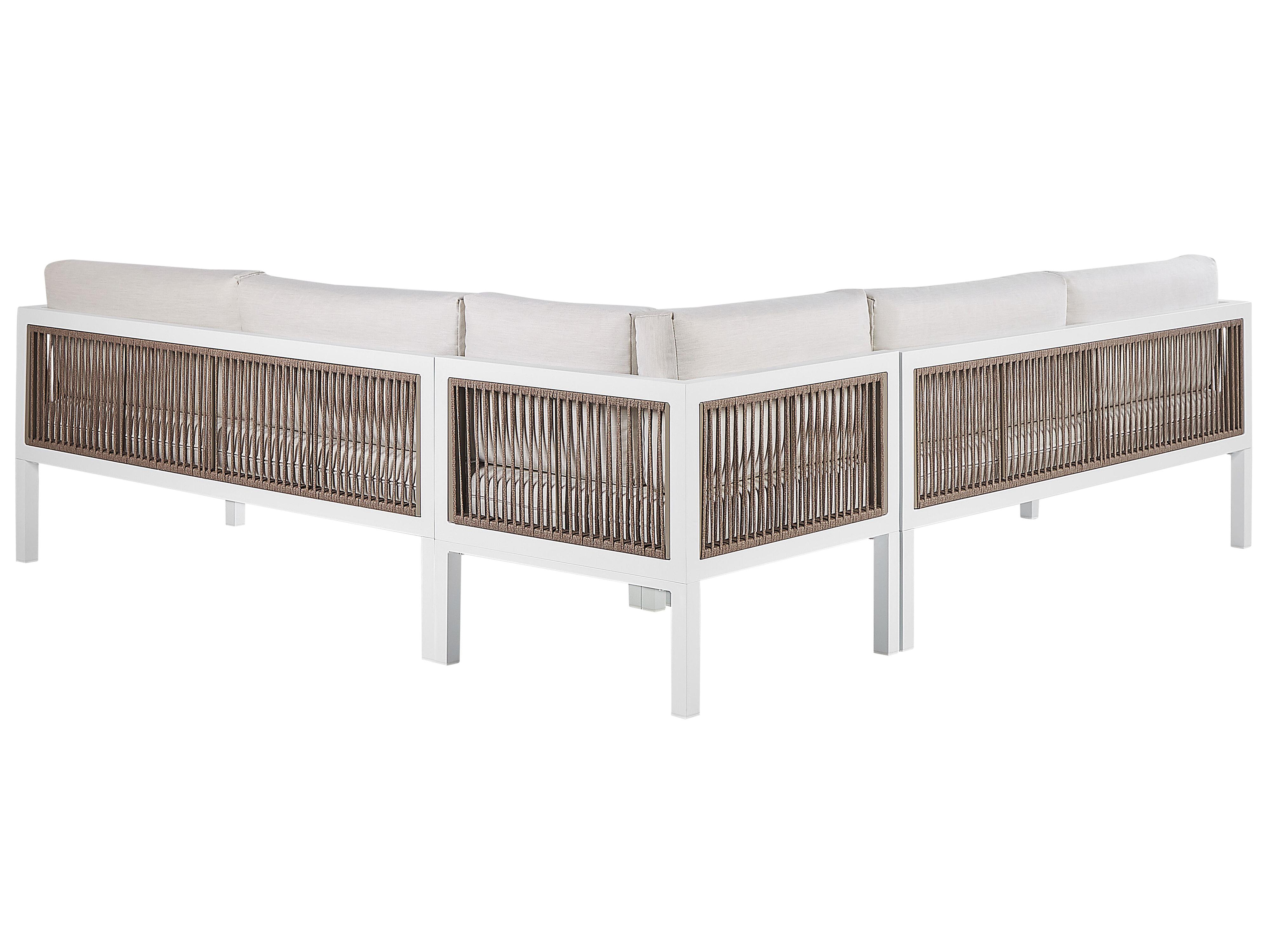 Tuin hoekloungeset met tafel 4-zits BORELLO linkszijdig Metaal Beige