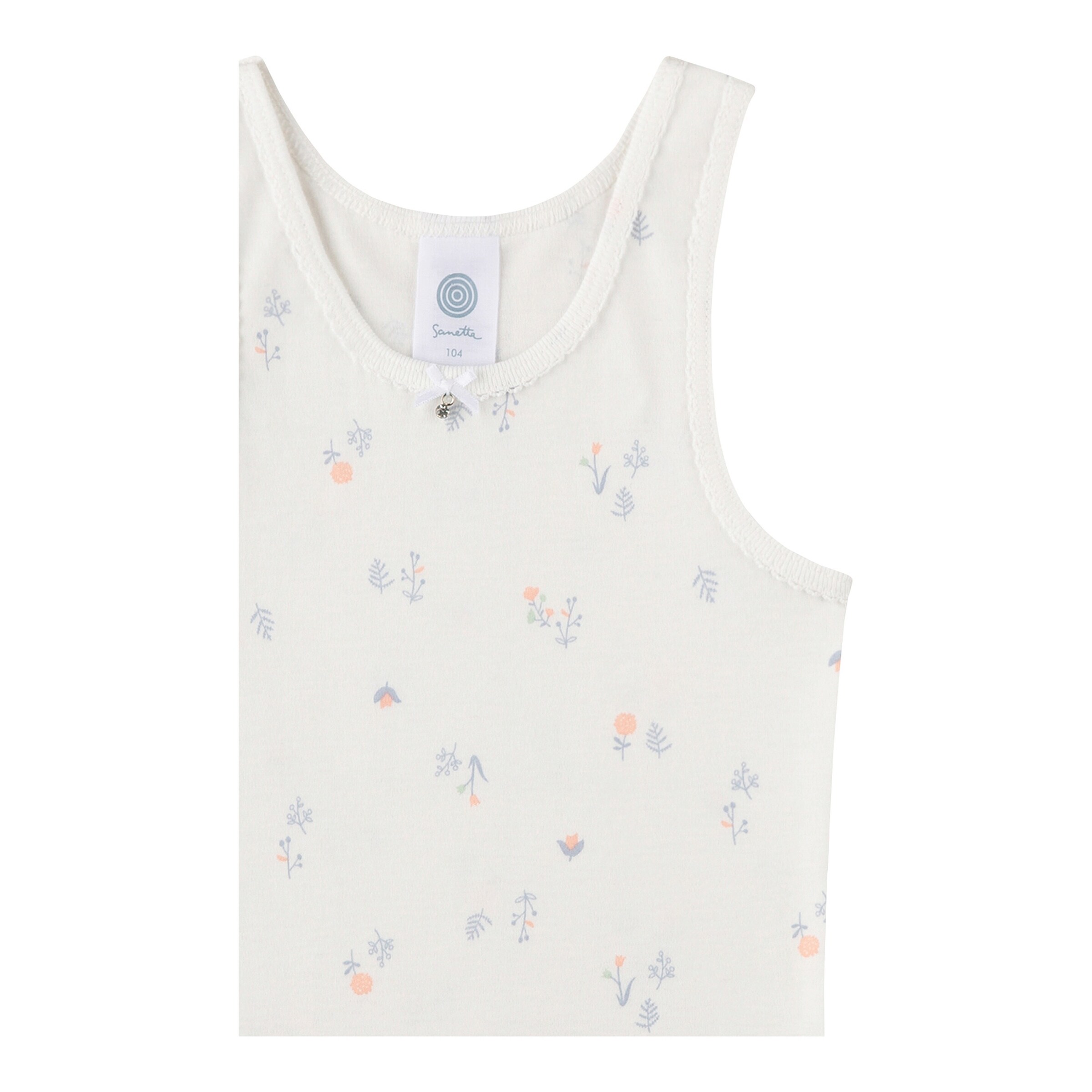 Sanetta Unterhemd Blumen natur