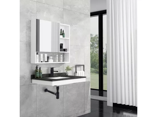 Siphon de Lavabo avec Bonde Siphon Universel et Bonde d'écoulement Salle de Bain pour Lavabo Noir Mat 1/4 x 30 mm Siphon Pop-up
