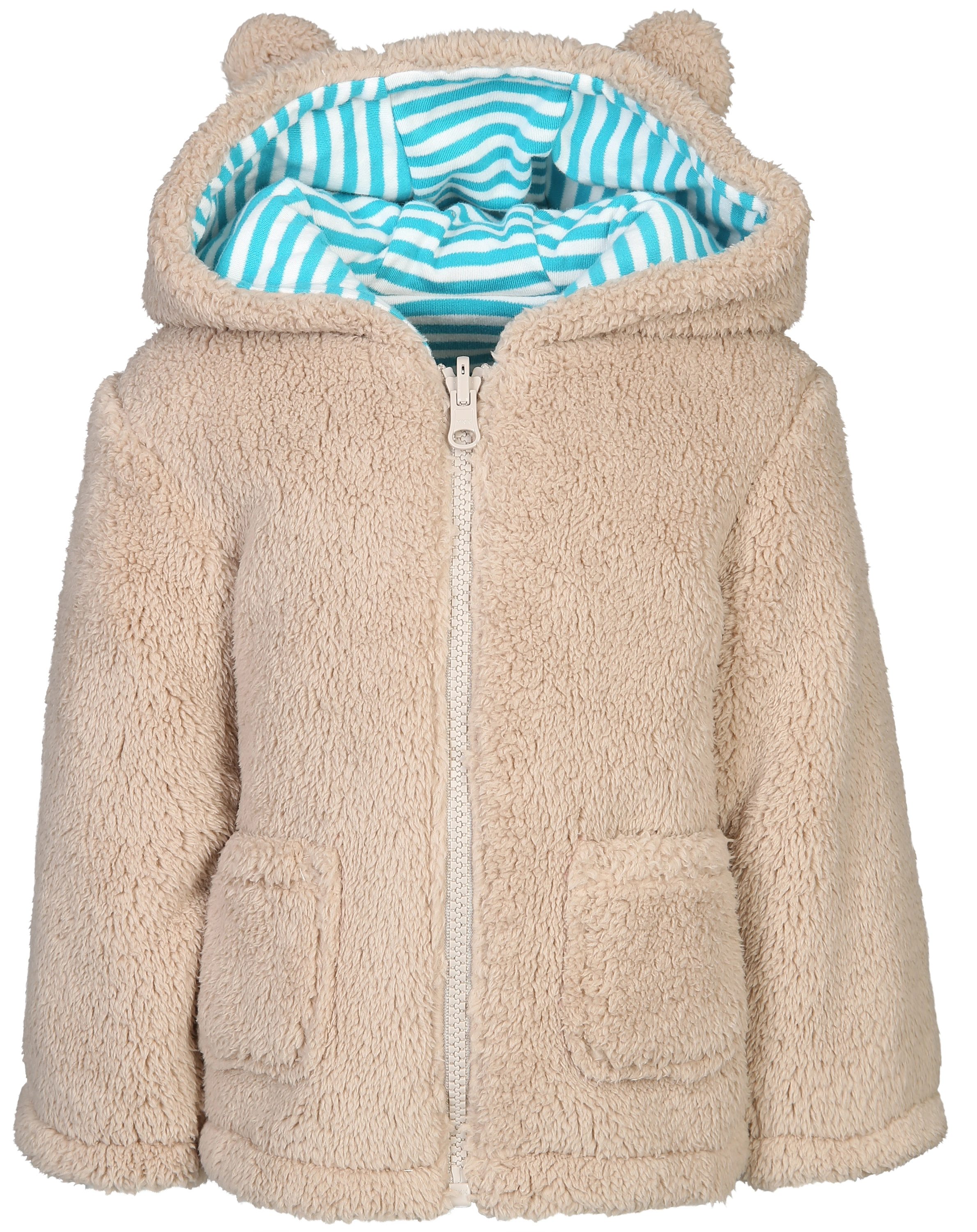 Kapuzen-Jacke TEDDY zum Wenden in twig/breton