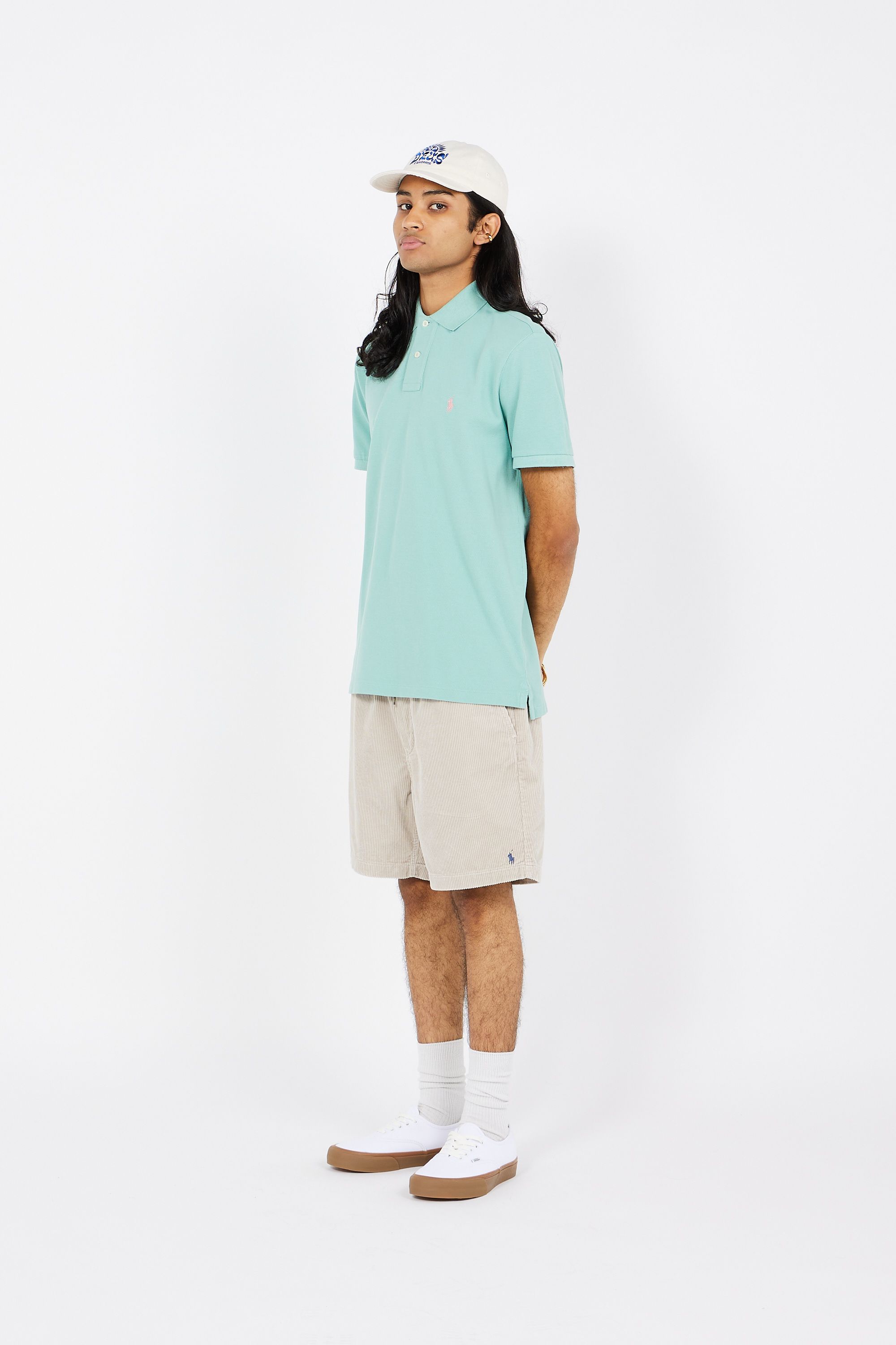 POLO RALPH LAUREN Polo manches courtes  Custom Slim Fit Mesh Polo Vert