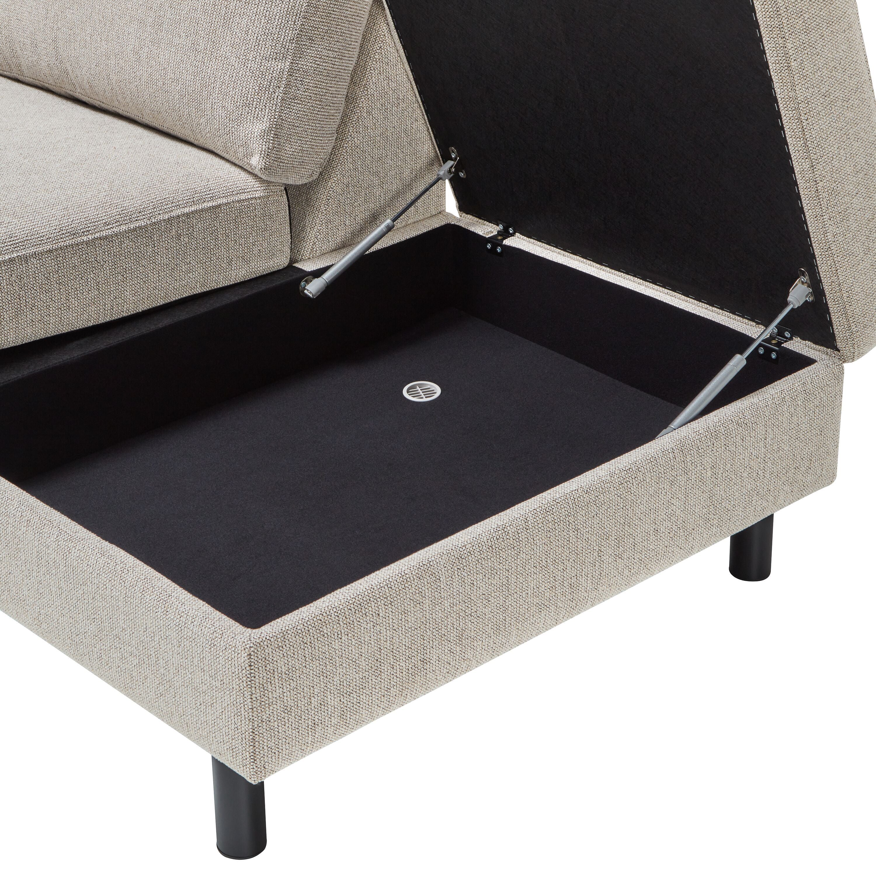 DIENER Ecksofa - Natur / B: 277.0 cm x T: 225.0 cm x H: 81.0 cm