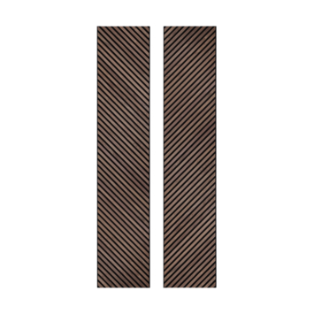 Lattenwand Hongaarse punt 260x52,6 cm walnoot, dikte 22 mm - 2 stuks per pak (links en rechts)