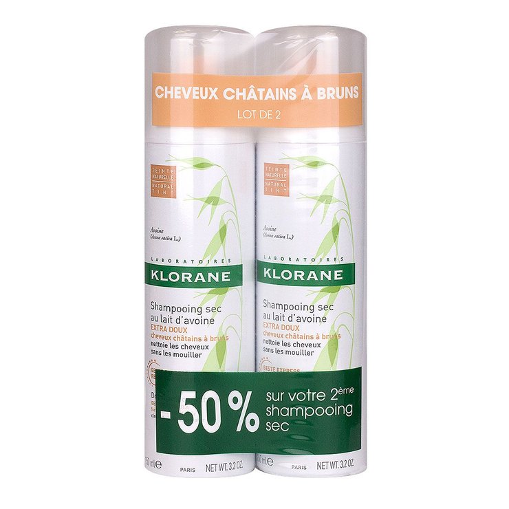 Shampooing sec cheveux châtains à bruns 2x150ml