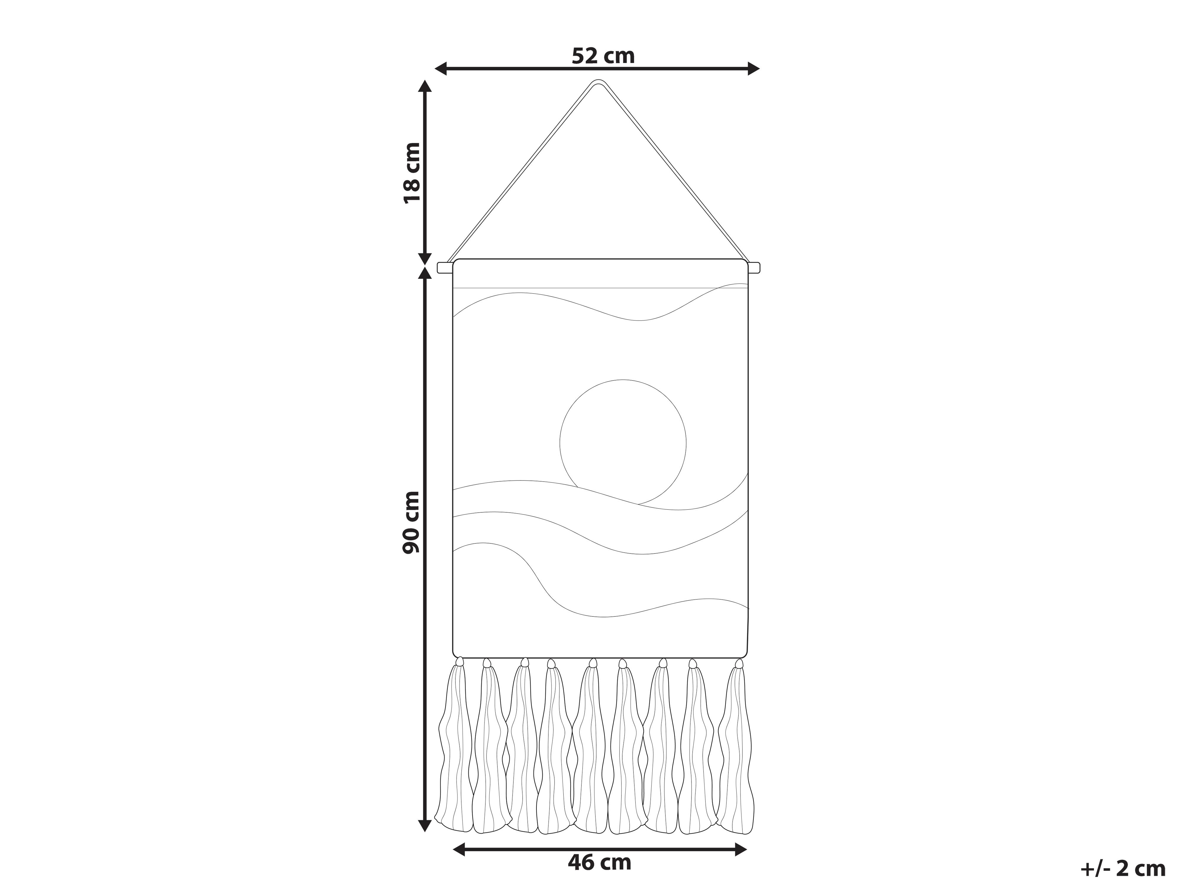 Stoffen wanddecoratie HASILPUR Katoen 108 cm Meerkleurig