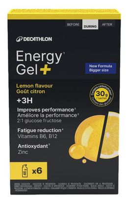 Gels énergétiques Decathlon Nutrition Energy Gel  Citron - 6x35ml