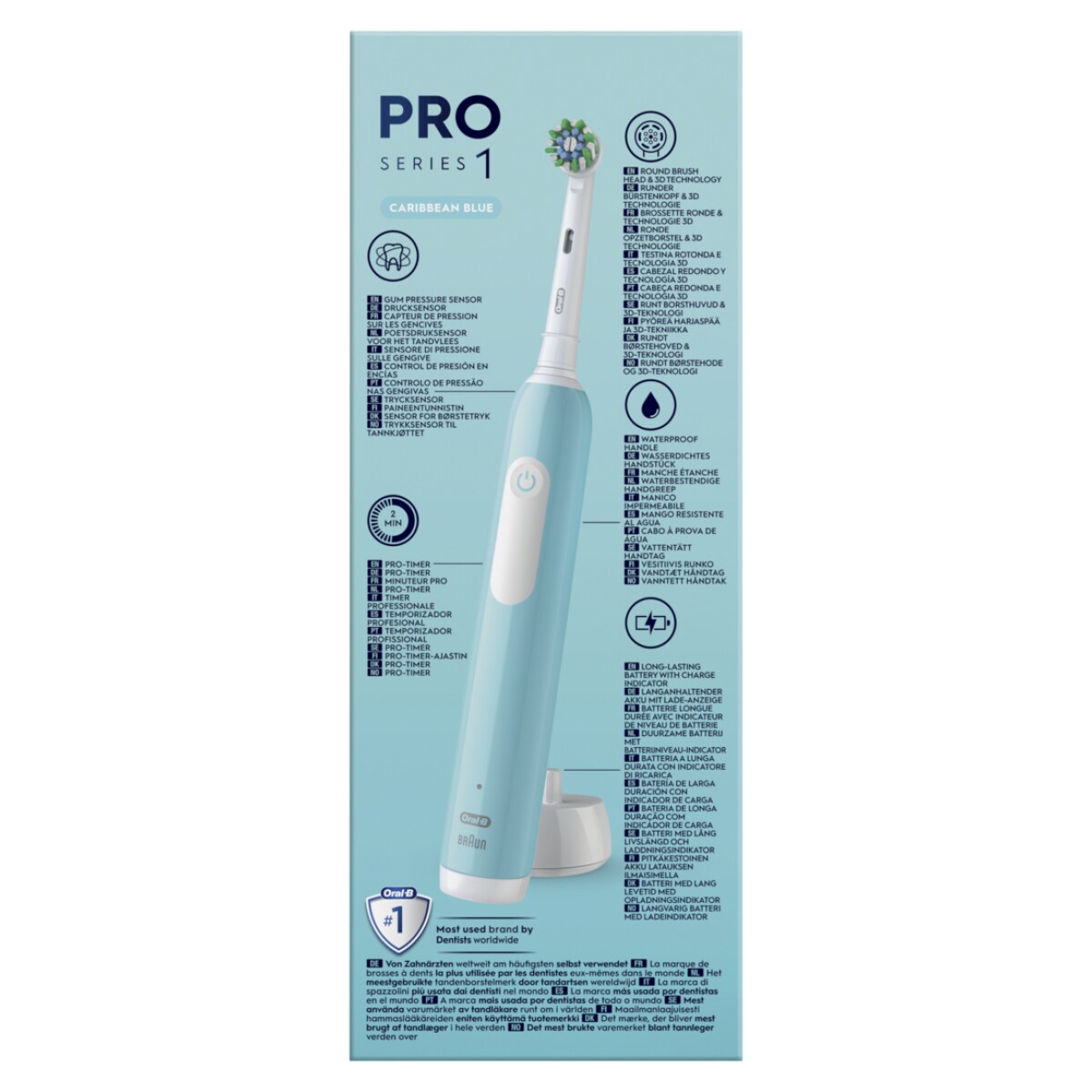 Oral-B Pro 1 Cross Action Caribbean Blue Elektrische Zahnbürste