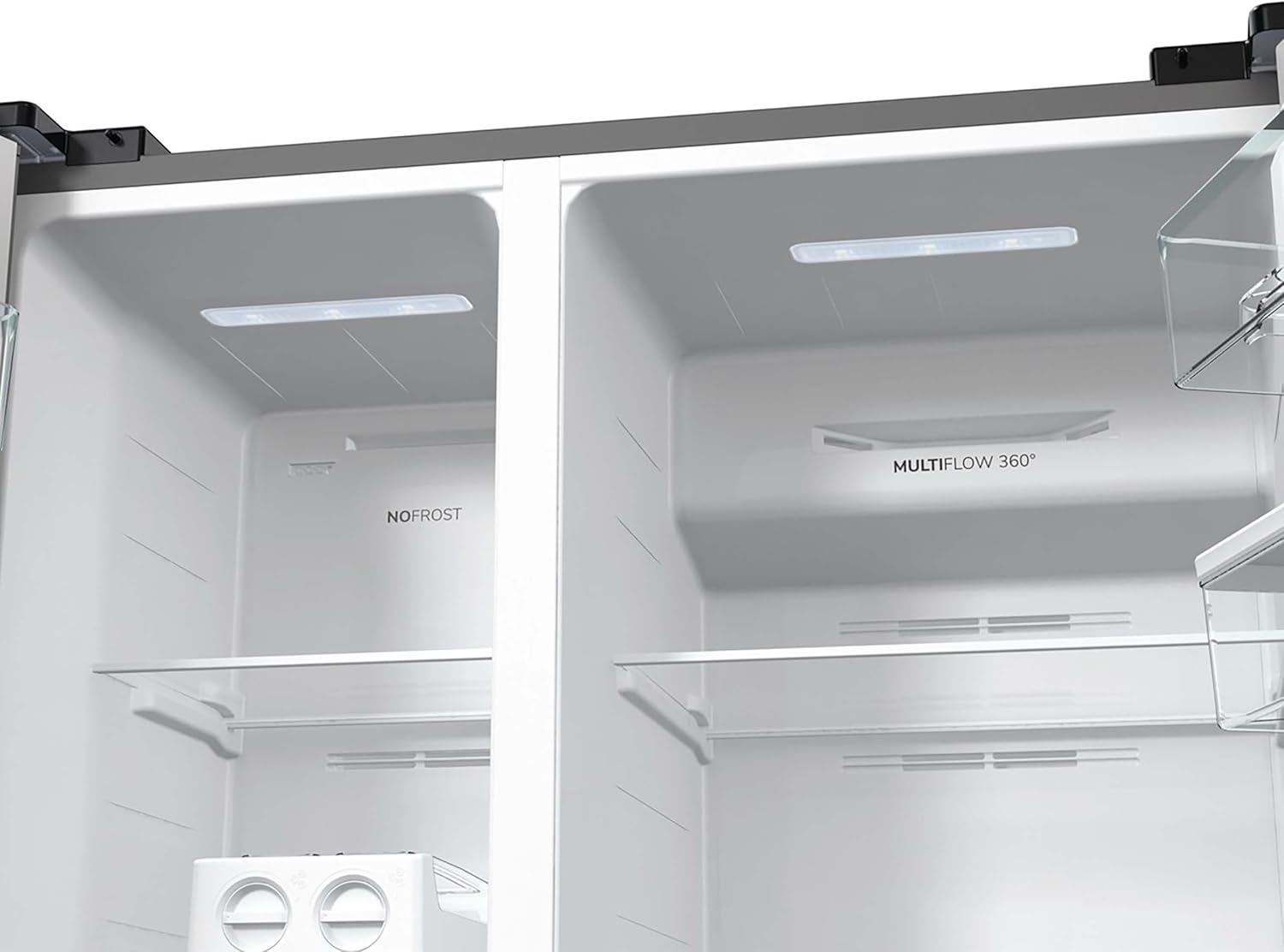 Gorenje NRR 9185 EAXLWD Side by Side Kühl-Gefrierkombination, Made in Europe, EEK E, NoFrostPlus, Inverter-Kompressor, Crisp Zone, ConvertActive Zone, FastFreeze, 178,6 cm, Edelstahl