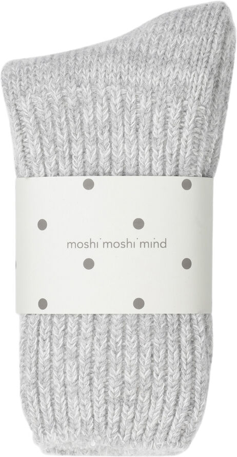 Moshi Moshi Mind boyfriend socks Light grey melange