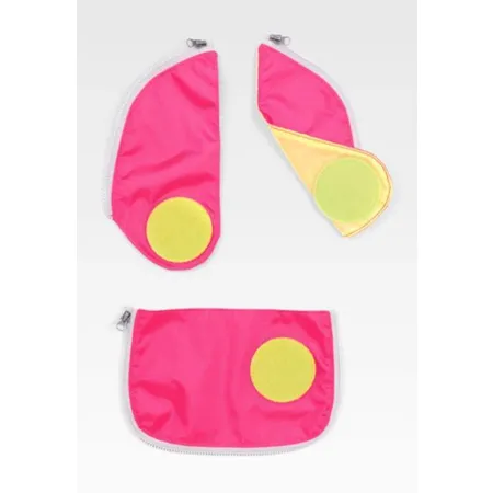 ergobag Fluo-Zip Set, Sicherheitsset, Pink, 3-teilig