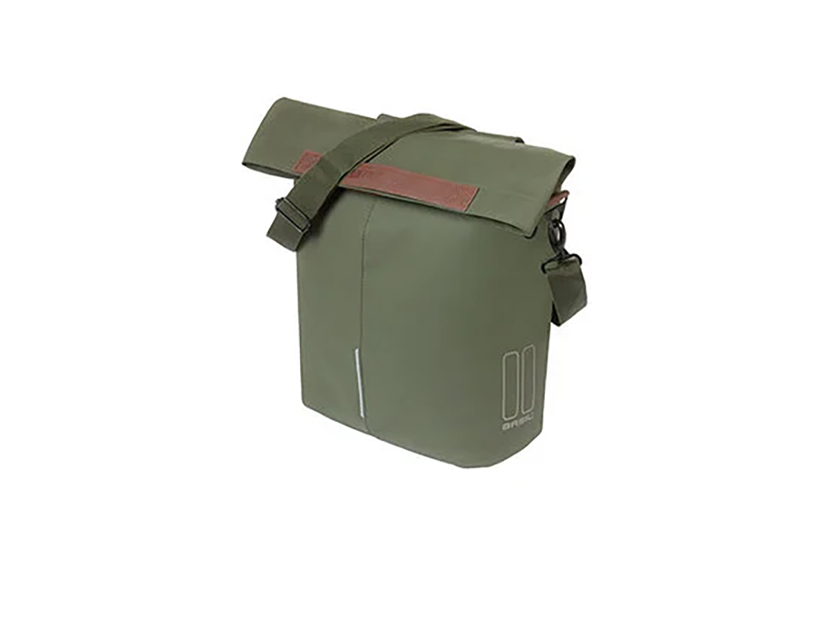 Basil City Shopper enkele fietstas 14-16L - Moss Green