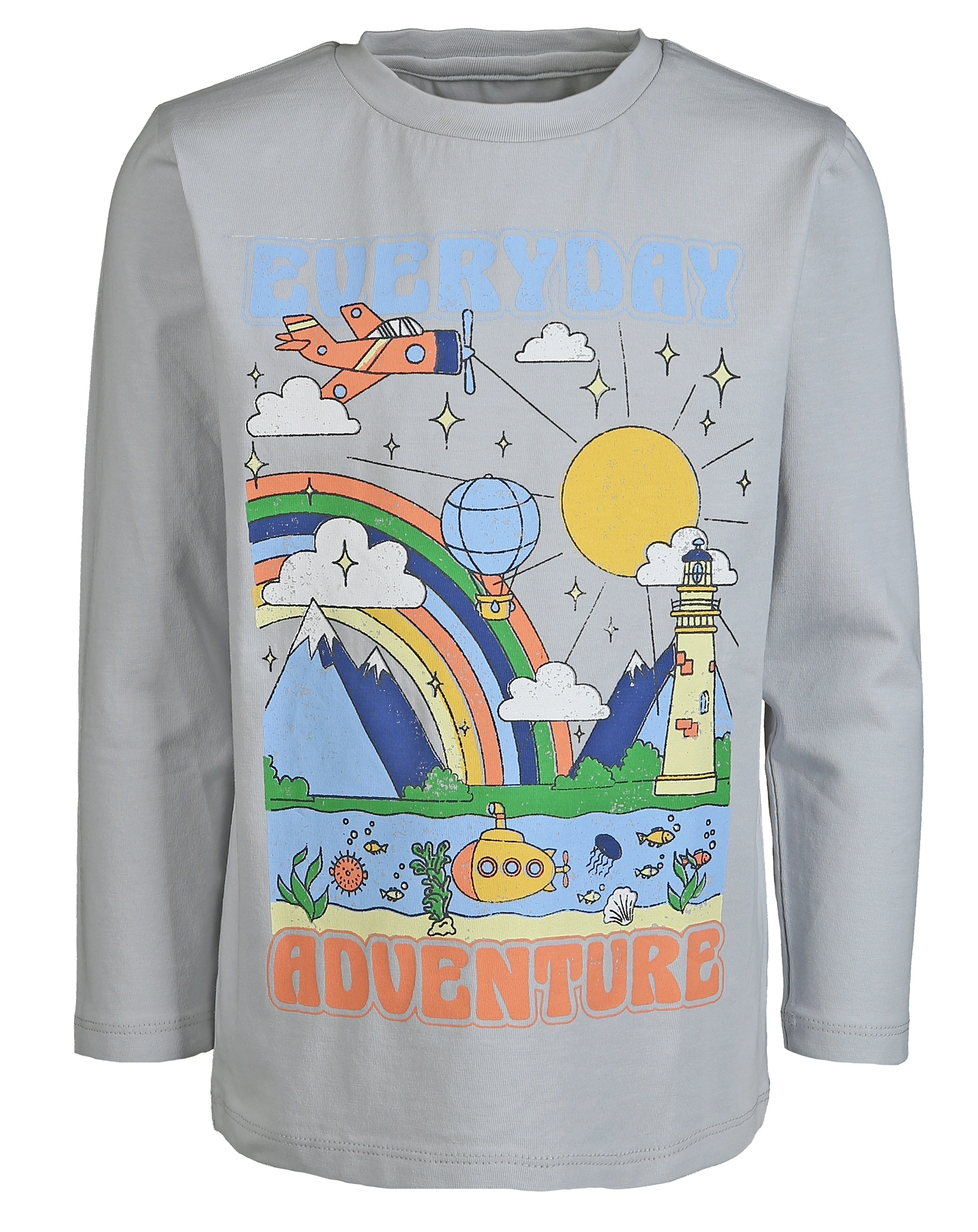 Langarmshirt ADVENTURE in hellgrau