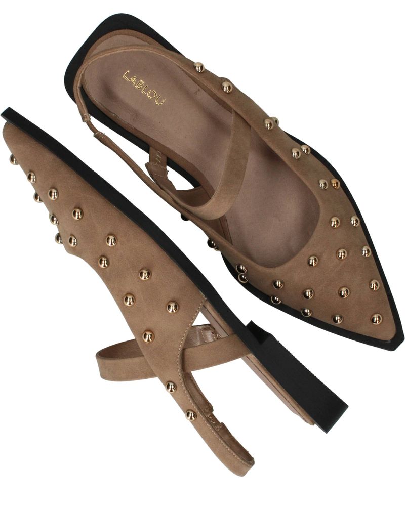 LABLOU Slingbacks Taupe
