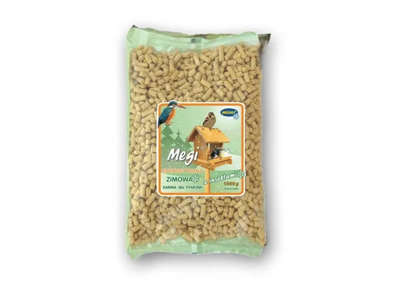 Megan 5908241610963, Frø, 1 kg, sunflower, wheat, sorghum, dari, pea flakes, yellow corn, millet, fat, dried insects