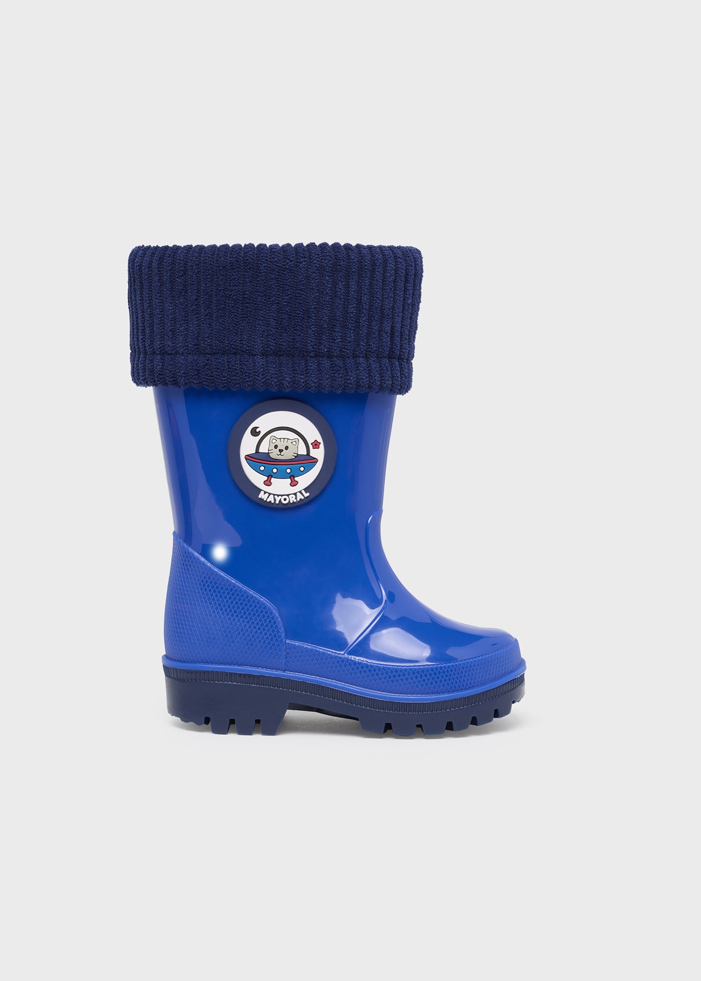 Bota de chuva infantil com meia removível