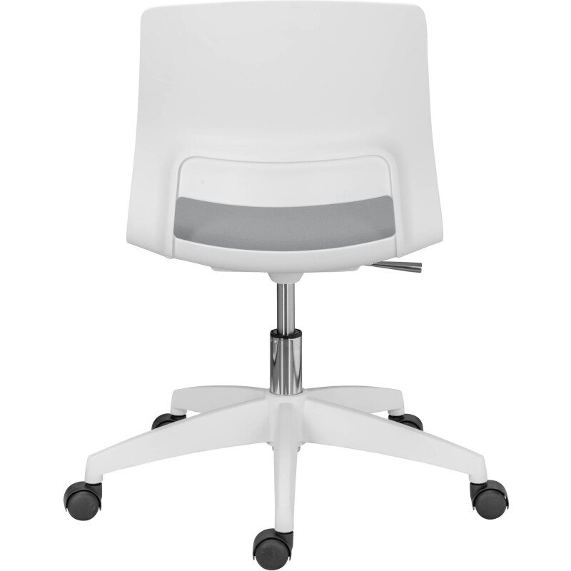 Chaise de bureau KAREL assise tissu - Pieds blanc