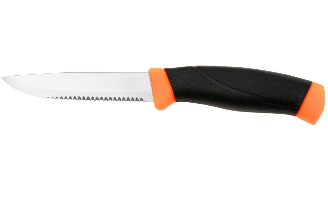 Morakniv Companion SRT (S) 11829 Hi-Vis Orange, bushcraftmes, partially serrated