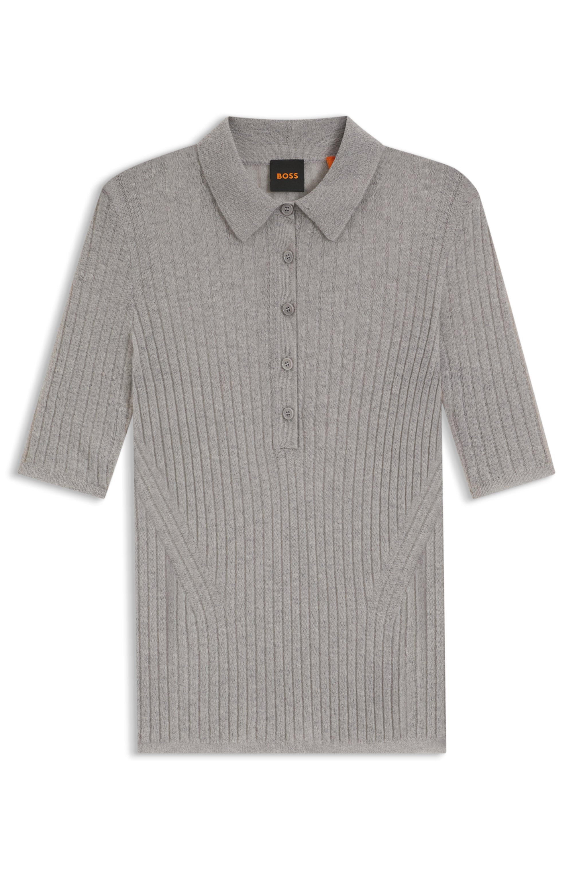 BOSS ORANGE Kurzarmpullover »Fugano Premium Damenmode« aus hochwertiger Schurwollmischung