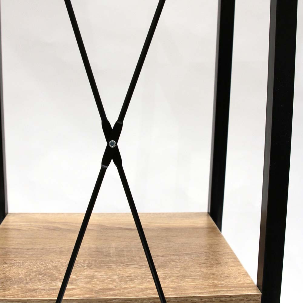Etagère 4 tablettes en bois et métal savannah 34 cm