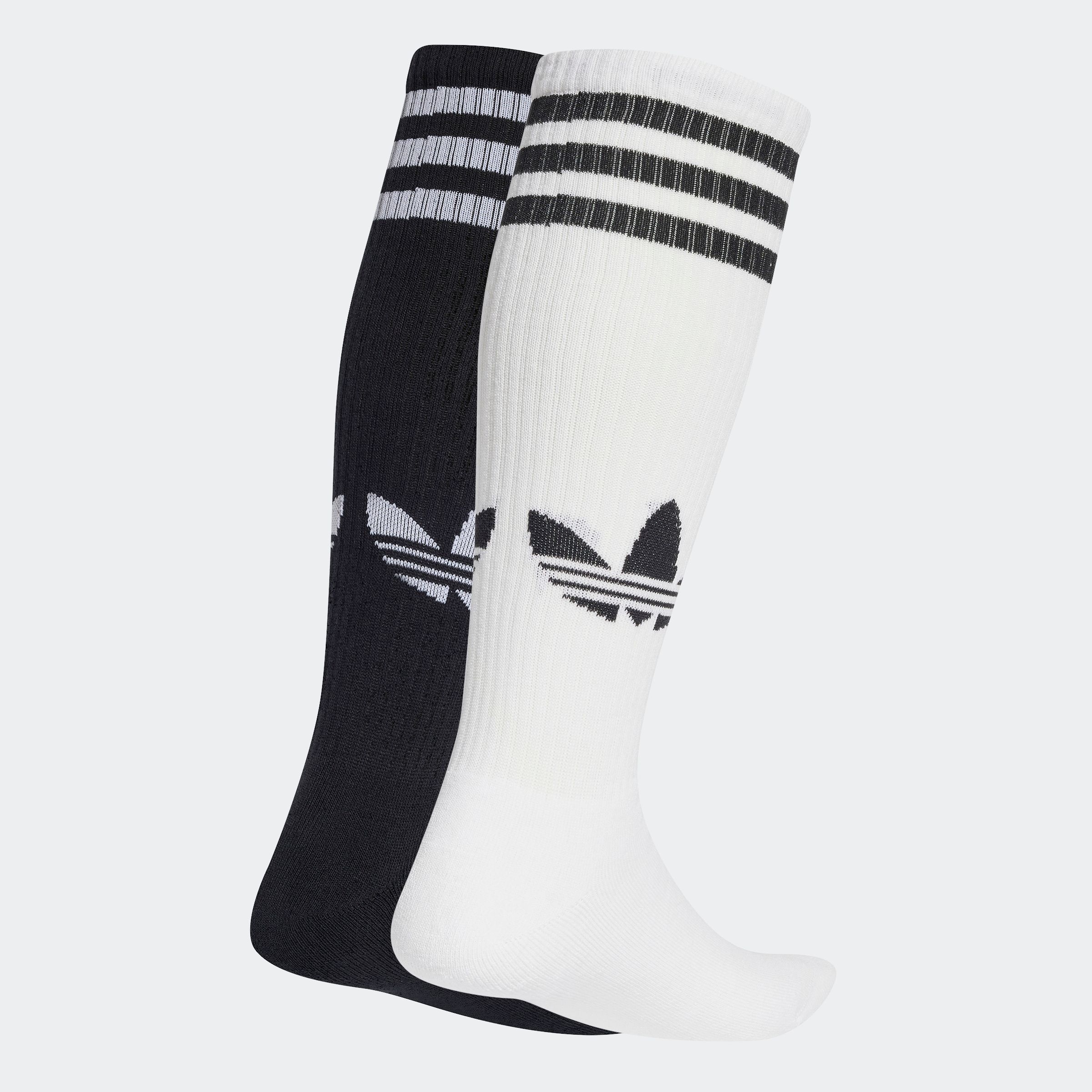 adidas Originals Sportsocken »KNEE SOCK 2PP« 2 Stk. tlg. Kniestrümpfe mit drei Streifen, 2er Packung