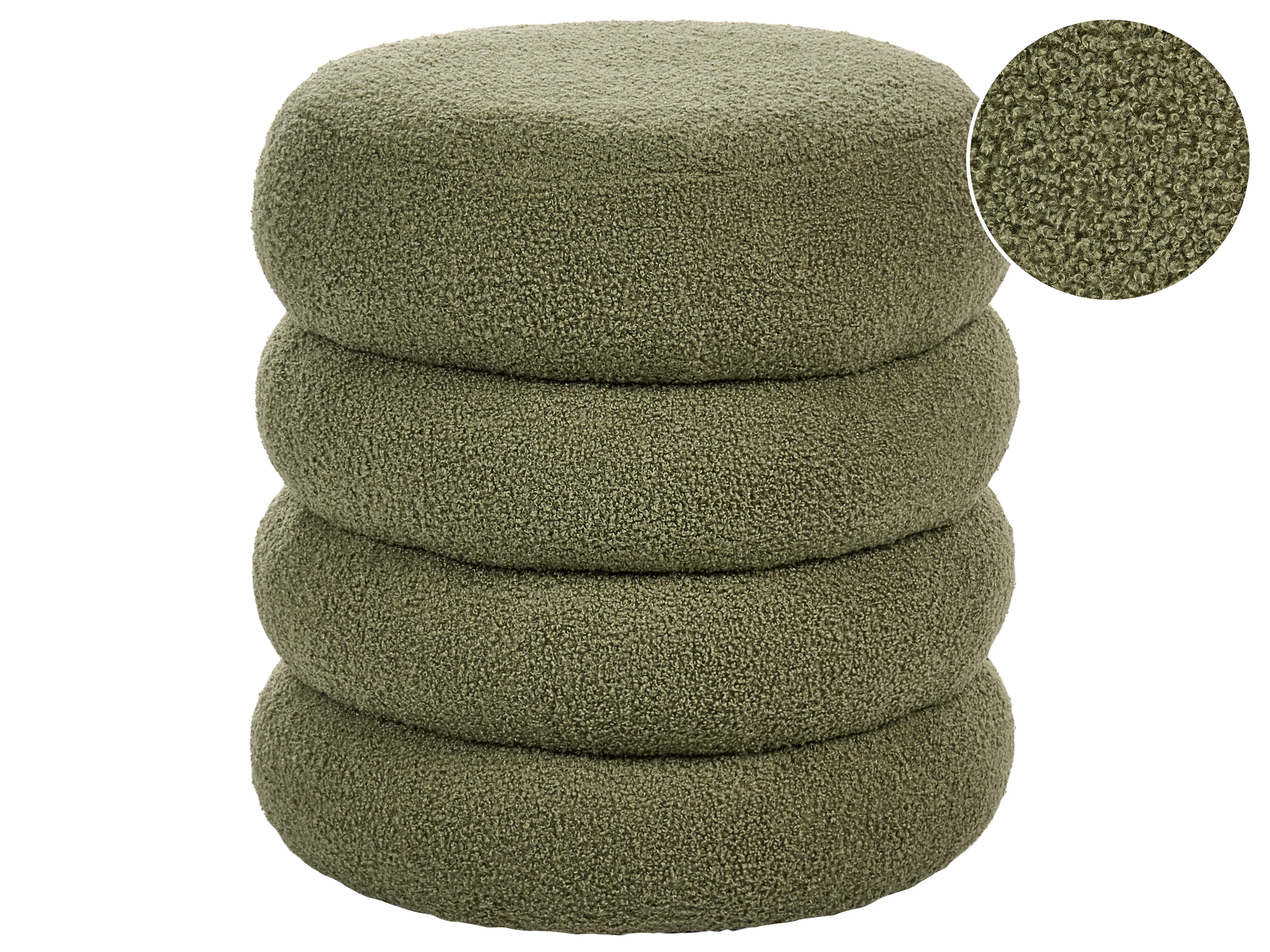 Poef SUMPTER Bouclé Groen