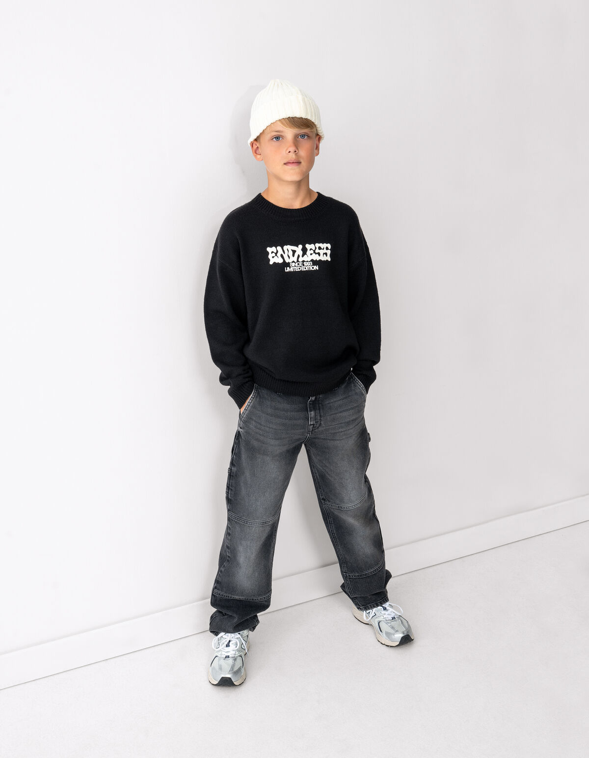Carpenter Baggy Fit Jeans Donkergrijs